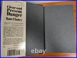 TOM CLANCY Signed CLEAR AND PRESENT DANGER Hardcover Autographed 1st Edition HC