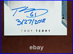 TROY TERRY Inscribed FWA 2018-19 SP Authentic Future Watch Auto 042/999 /50 RC