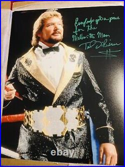 Ted DiBiase Million Dollar Man Signed & Inscribed WWE Autographed 16x20 Poster