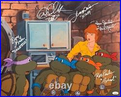 Teenage Mutant Ninja Turtles cast signed inscribed 16x20 photo JSA Witness TMNT