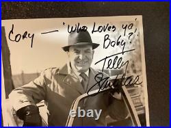 Telly Savalas one of a kind autographed inscribed picture to Cory B. V. Nice