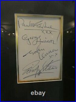 The Beatles Authentic Autographs signed 1964. Not inscribed