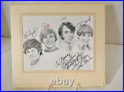 The Monkees Signed Autographed by all 4 Group Print Inscribed 1968 Tour