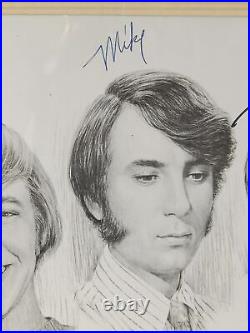 The Monkees Signed Autographed by all 4 Group Print Inscribed 1968 Tour