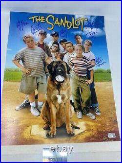 The SANDLOT Signed Autographed 6 CAST MEMBERS INSCRIBED 16X20 PHOTO WITNESSED