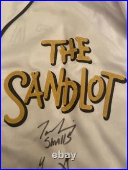 The Sandlot Cast Signed and Inscribed by 7 Actors Sandlot Jersey. Beckett COA