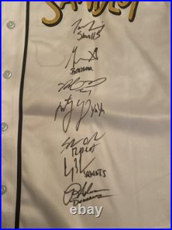 The Sandlot Cast Signed and Inscribed by 7 Actors Sandlot Jersey. Beckett COA
