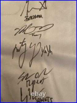 The Sandlot Cast Signed and Inscribed by 7 Actors Sandlot Jersey. Beckett COA