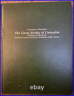 The great books of Hashish Hardcover LAURENCE CHERNIAK SIGNED 43/100 AUTOGRAPHED