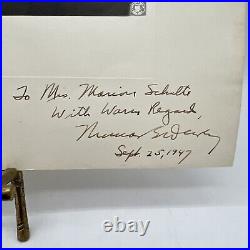 Thomas E. Dewey Signed Photograph Inscribed to Mrs. Marion Shulte 1947