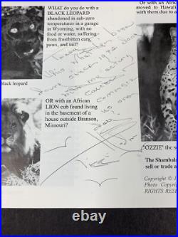 Tippi Hedren Autograph, Signed, Inscribed Pamphlet PSA/DNA, GRADE 7, NEAR MINT
