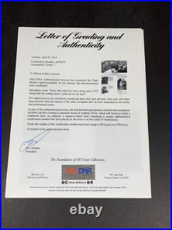 Tippi Hedren Autograph, Signed, Inscribed Pamphlet PSA/DNA, GRADE 7, NEAR MINT