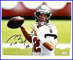 Tom Brady Buccaneers Hand Signed #12 Inscribed Autographed 8x10 Photo With COA
