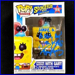 Tom Kenny signed Inscribed Spongebob with Gary Funko 916 autograph Beckett BAS