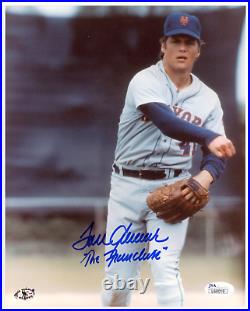 Tom Seaver Signed THE FRANCHISE Inscribed 8x10 Photo HOF Mets Autographed JSA