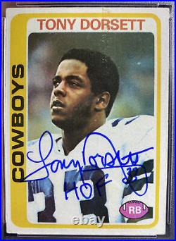 Tony Dorsett PSA/DNA Signed Autograph 1978 Topps Inscribed HOF Cowboys RC #315