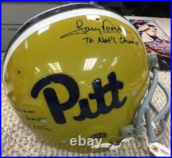 Tony Dorsett Signed Auto Autograph Inscribed Stat Pitt Full Size Helmet HOF