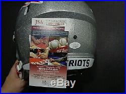 Ty Law New England Patriots Autographed Inscribed F/S Speed Rep Helmet COA JSA