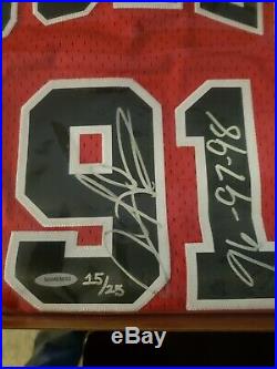 UDA Dennis Rodman Autographed and Inscribed 96-97-98 Chicago Bulls Jersey 15/25