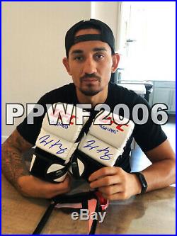 Ufc Mma Max Holloway Hand Signed Autographed Inscribed Gloves With Proof And Coa
