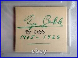 Unique Ty Cobb Signed & Inscribed 1905-1928 Psa/dna Certified Autograph Hof