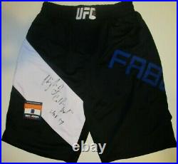 Urijah Faber autographed signed shorts UFC inscribed HOF 17 & California Kid COA
