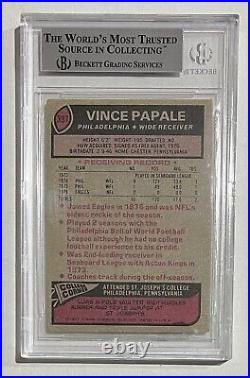 VINCE PAPALE Signed 1977 Topps Autograph DREAM BIG Inscribed BAS Certified AUTO