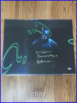 Val kilmer Autographed/Signed Batman 16x20 Photo Bruce Wayne/Batman Inscribed