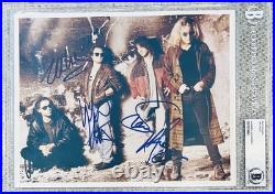 Van Halen Band Signed & Inscribed VH 95 8x10 Photo Nice Autograph Beckett RARE