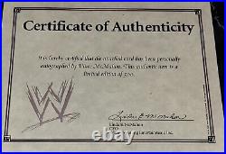 Vince McMahon Signed WWE Shop Exclusive 9x7 Plaque Inscribed Autograph JSA LOA