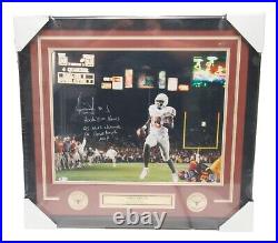 Vince Young Signed Autograph 16x20 Photo Framed Longhorns Inscribed Beckett BAS