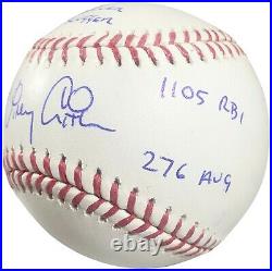 Vinny Castilla signed baseball autographed inscribed Stats Colorado Rockies PSA