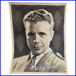 Vintage Actor DICK POWELL Autograph Signed Inscribed Hollywood Head Shot Photo