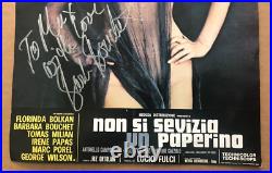 Vintage BARBARA BOUCHET Italian Promo Movie Poster AUTOGRAPH SIGNED INSCRIBED