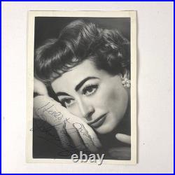 Vintage Joan Crawford Autographed 5x7 Photo Hand Signed Inscribed To Janell