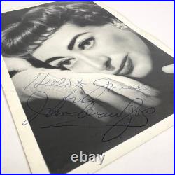 Vintage Joan Crawford Autographed 5x7 Photo Hand Signed Inscribed To Janell