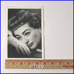 Vintage Joan Crawford Autographed 5x7 Photo Hand Signed Inscribed To Janell