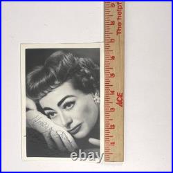 Vintage Joan Crawford Autographed 5x7 Photo Hand Signed Inscribed To Janell