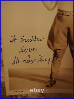 Vintage Shirley Temple Early Autographed Picture. Inscribed to Freddie