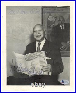 W. C. HANDY SIGNED & INSCRIBED PHOTOGRAPH 1956 ST. LOUIS BLUES With BAS COA