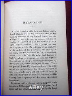 WILLIAM LLOYD GARRISON SIGNED BOOK Abolitionist, Slavery, Joseph Mazzini, 1872