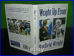 WRIGHT UP FRONT SIGNED by Rayfield Wright AUTOGRAPHED Hardback NFL HOF COWBOYS
