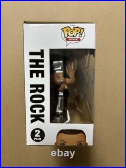 WWE Mankind w The Rock Signed Autograph 2 Pack Funko Inscribed Highspots COA