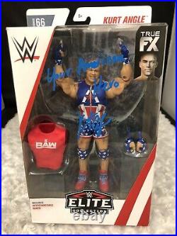 WWE Mattel Elite Kurt Angle Autograph Figure Inscribed Signed HighSpots COA