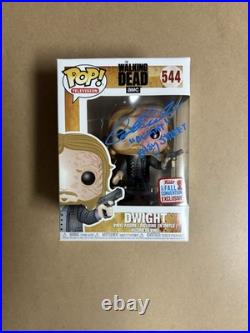 Walking Dead Austin Amelio Funko 544 Dwight Inscribed Signed Autograph Beckett