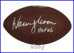 Warren Moon autographed signed inscribed football NFL Houston Oilers JSA COA