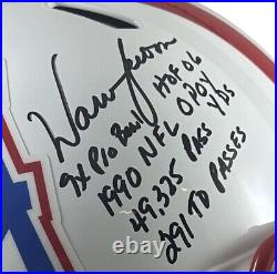 Warren Moon autographed signed inscribed helmet NFL Houston Oilers PSA