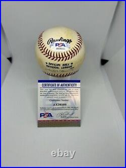 Warren Spahn Signed Baseball 363 Wins Inscribed Auto PSA Certified Autograph