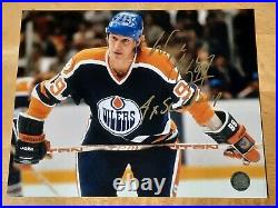 Wayne Gretzky Gold Ink Inscribed 4x Auto Autograph 8x10 Hand Signed With COA