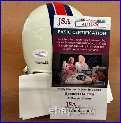 Wellington Mara Signed & Inscribed NFL Shield Mini Helmet Autograph Auto JSA COA